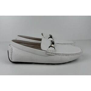 Faranzi Stewart White Bit Loafers Driving Shoes Men's Size 11
